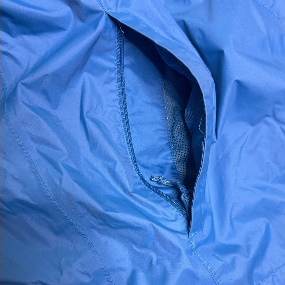 Columbia Bright Blue Packable Hooded Rain Jacket - Picture 7 of 7